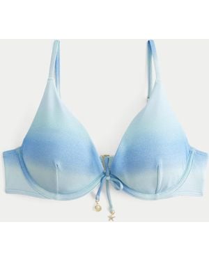Hollister Shimmer Charm Underwire Bikini Top - Blue