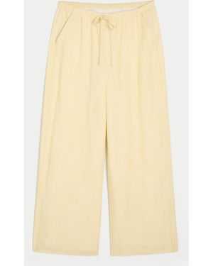 Hollister Slub Pull-on Trousers - Natural