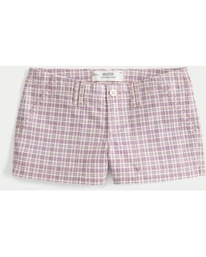 Hollister Low-rise Twill Shortie Shorts - Pink