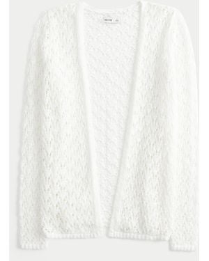 Hollister Open-stitch No-close Cardigan - White