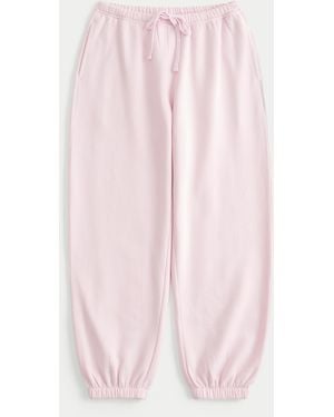 Hollister Baggy Fleece Joggers - Pink