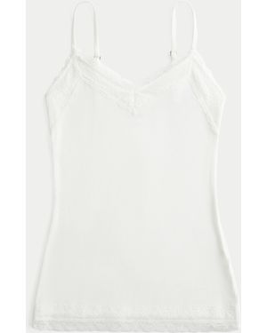 Hollister Lace Trim Cami - White