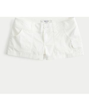 Hollister Twill Utility Mini Shorts - Natural