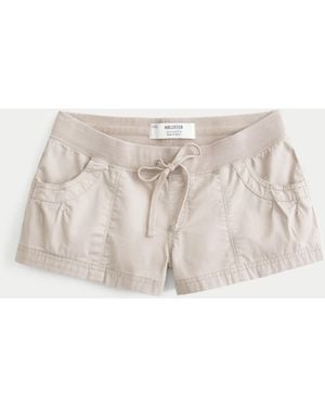 Hollister Hollister Remi Poplin Shorts - Natural
