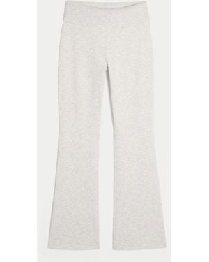Hollister Gilly Hicks Sweater-knit Foldover Waist Boot Trousers - White