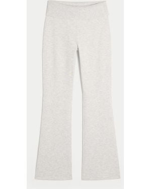 Hollister Gilly Hicks Sweater-knit Foldover Waist Boot Trousers - White