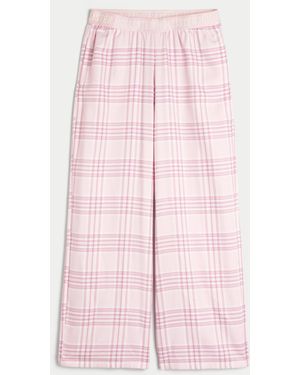 Hollister 24/7 Baggy Flannel Pyjama Trousers - Pink