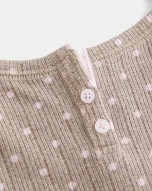 Hollister Ultimativ kuscheliges Pointelle-Henley-Tanktop - Natur