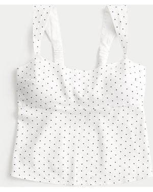 Hollister Linen-blend Open-back Top - White