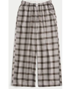 Hollister Baggy Flanellhose - Grau