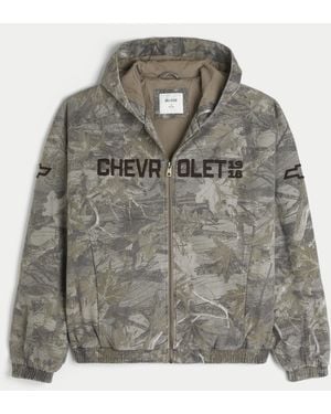 Hollister Chevrolet Graphic Camo Skater Jacket - Grey