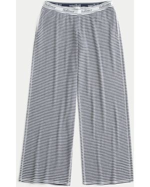 Hollister Cosy Rib Elastic Waist Wide-leg Trousers - Grey