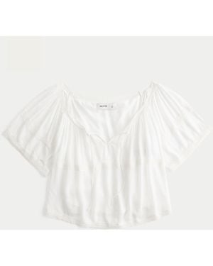 Hollister Easy Crinkle Poncho - White