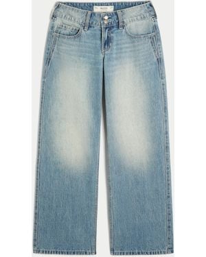 Hollister Low-rise Y2k Medium Wash Baggy Jeans - Blue