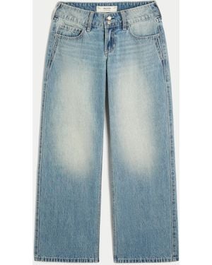 Hollister Low-rise Y2k Medium Wash Baggy Jeans - Blue