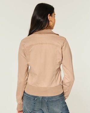 Hollister Twilljacke mit Reißverschluss - Natur