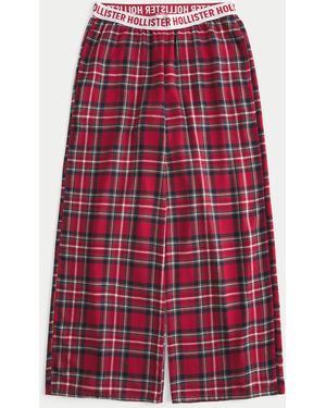 Hollister 24/7 Baggy Flannel Pyjama Trousers - Red