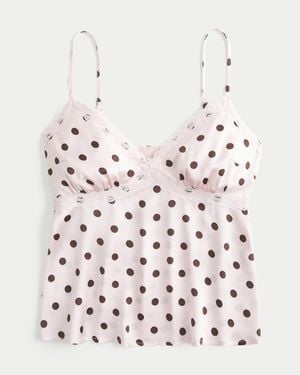 Hollister Easy Lace-trim Satin Cami - Multicolour