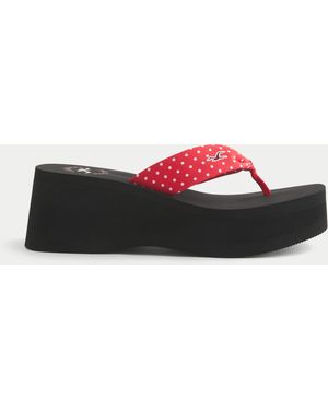Hollister Platform Flip Flops - Multicolour