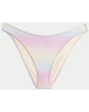 Hollister Shimmer High-leg Cheeky Bikini Bottom - Pink
