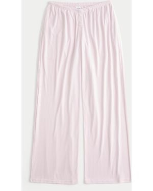 Hollister Always Cosy Pointelle Wide-leg Boxer Trousers - Pink