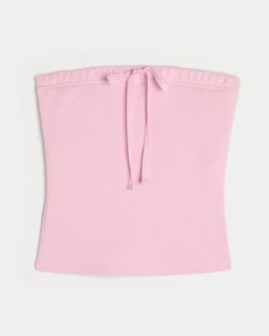 Hollister Gilly Hicks Cosy Waffle Tube Top - Pink