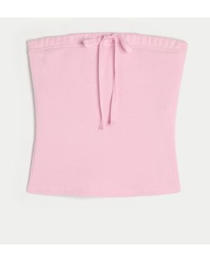 Hollister Gilly Hicks Cosy Waffle Tube Top - Pink