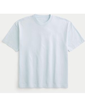 Hollister Boxy Heavyweight Cotton Crew T-shirt - Blue