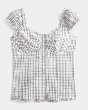 Hollister On/off-the-shoulder Ruffle Trim Top - White