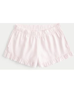 Hollister Flannel Ruffle Shorts - Pink