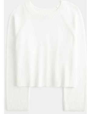 Hollister Slouchy Off-the-shoulder Jumper - White