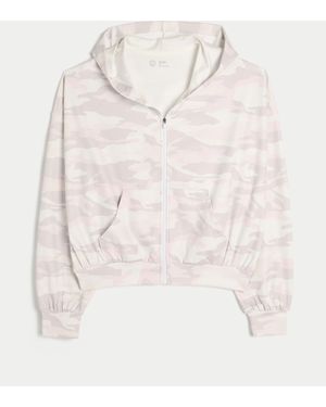 Hollister Gilly Hicks Active Recharge Easy Zip-up Hoodie - Natural