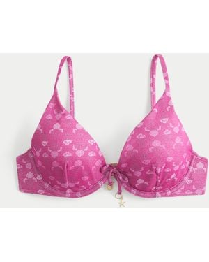 Hollister Shimmer Underwire Bikini Top - Pink