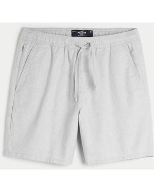 Hollister Linen-blend Pull-on Shorts 7" - White