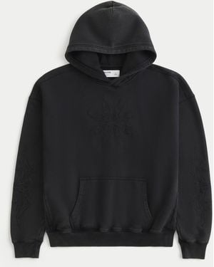 Hollister Hollister Feel Good Boxy Graphic Hoodie - Black