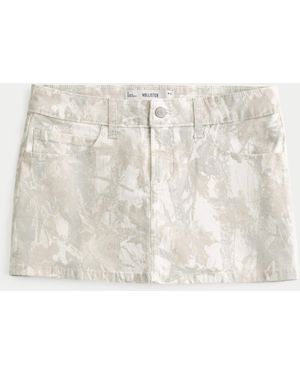 Hollister Twill Camo Mini Skirt - Natural