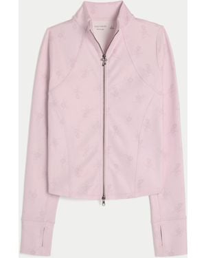 Hollister Gilly Hicks Active Recharge Bow Double Zip Jacket - Pink