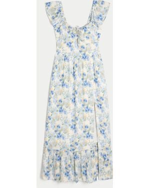 Hollister On/off-the-shoulder Maxi Dress - Blue