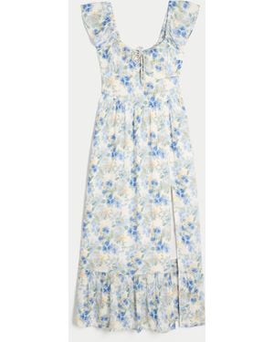 Hollister On/off-the-shoulder Maxi Dress - Blue