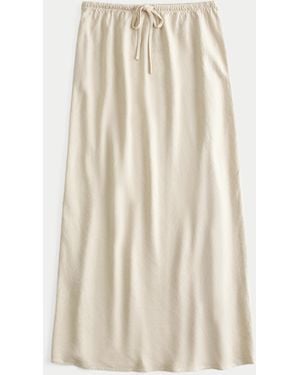 Hollister Linen Blend Maxi Skirt - Natural