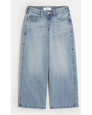 Hollister Low-rise Light Wash Super Baggy Jeans - Blue