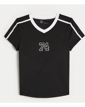 Hollister Gilly Hicks Active Graphic Baby Tee - Black