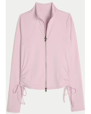 Hollister Gilly Hicks Active Recharge Side-tie Zip-up Jacket - Pink