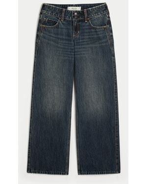 Hollister Low-rise Y2k Dark Wash Baggy Jeans - Blue