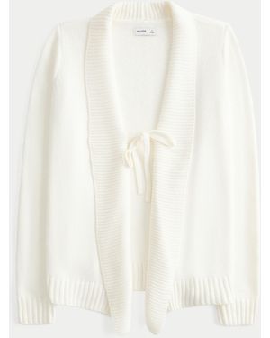 Hollister Boho Tie Front Cardigan - White