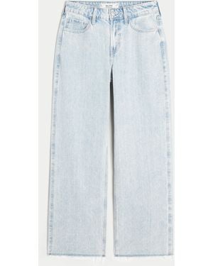 Hollister High-rise Light Wash Baggy Jeans - Blue