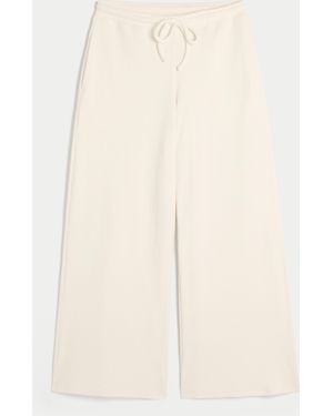 Hollister Gilly Hicks Baggy Cosy Waffle Trousers - Natural