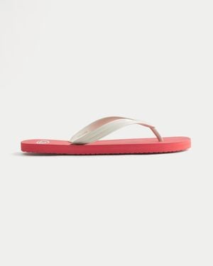 Hollister Rubber Flip Flops - Red