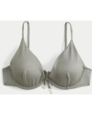 Hollister Shimmer Underwire Bikini Top - Grey