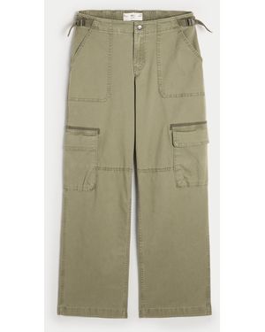 Hollister Low-rise Baggy Cargo Trousers - Green